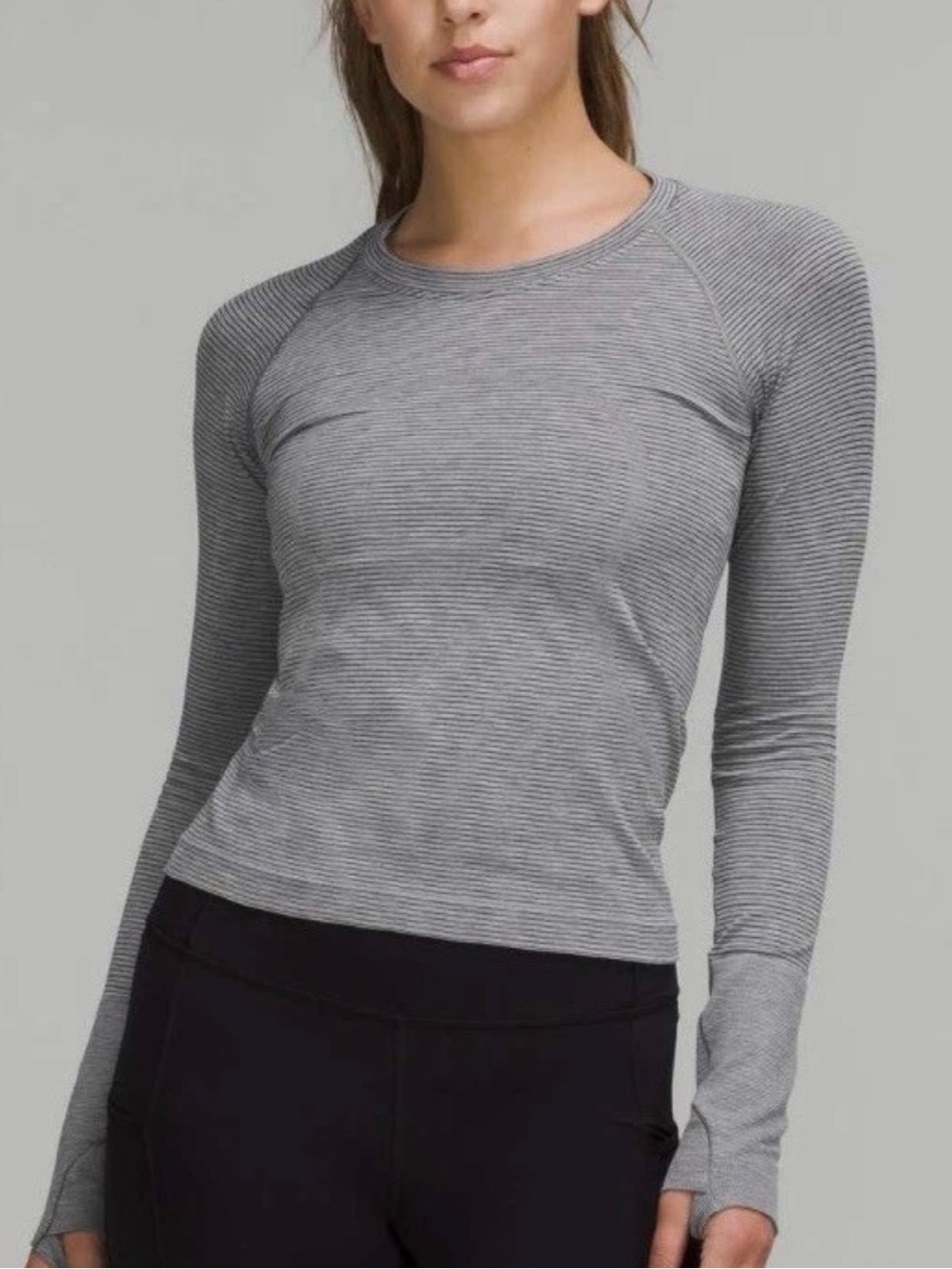Lululemon Swiftly Tech 2.0 Long Sleeve Shirt, Race Length Tetra Stripe Size 10